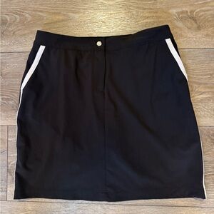ZENERGY by Chicos Black with White Side Stripe Skort Chicos Size 1 EUC